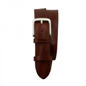 CINTURA UOMO 4 CM EXTRA LARGE IN CUOIO DI TORO PLISSE' ORIONE BELTS ARTIGIANALE MADE IN ITALY - Img 2