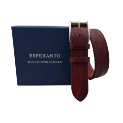CINTURA UOMO 4 CM IN CUOIO DI TORO ORIONE BELTS ARTIGIANALE MADE IN ITALY - Img 4