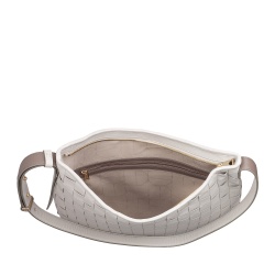 DUDU Borsa a Spalla Donna in Pelle Intrecciata – Elegante Borsa Hobo con Cerniera, Borsa a Tracolla in Vera Pelle con Manico Regolabile e Interni Capienti - Img 4