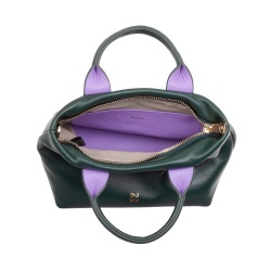 DUDU Borsa Donna Piccola a Tracolla in Vera Pelle, Borsa Mini Bag da Sera Elegante, 22 x 13 cm, Doppi Manici, Tracolla a Catena, Chiusura Zip - Img 5