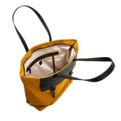DUDU Borsa Tote Shopper da Donna in Pelle e Canvas Bicolore Shopping Bag Grande con Chiusura a Cerniera - Img 4