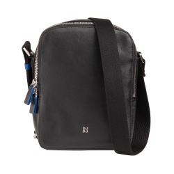 DUDU Borsello Uomo in Vera Pelle Colorato, Borsa a Tracolla Regolabile, Design Piccolo Compatto, Multi Scomparto e Chiusura Zip