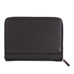 DUDU Cartella Portadocumenti A5 in Vera Pelle da Uomo Donna, Porta Tablet iPad Mini, Portablocchi, Organizer per Blocco Note Quaderno A5 - Img 3
