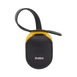 DUDU Custodia per Apple AirTag con Laccetto in Vera Pelle Colorata, Ideale per Borsa, Zaino, Valigia e Accessori