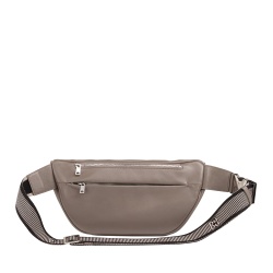 DUDU Marsupio in Vera Pelle per Uomo Donna con Cinghia Regolabile, Design Pulito Elegante Capiente, Marsupio a 3 Zip - Img 2