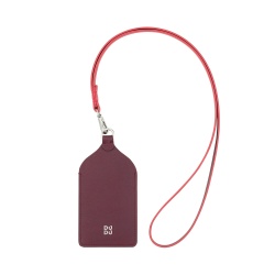 DUDU Porta Badge da Collo in Pelle, con Cordino Staccabile, Porta Pass formato Carta di Credito, Portabadge per Fiere Convegni Ufficio - Img 2