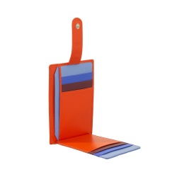 DUDU Porta Carte di Credito in Pelle Multicolore Sottile Slim Uomo Donna con 9 Slot e Chiusura di Sicurezza - Img 3