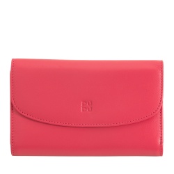 DUDU Portafoglio Donna in Pelle Morbida Colorata, Borsello con Portamonete a Cerniera, 12 Porta Carte Tessere, Multicolore