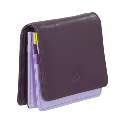 DUDU Portafoglio Donna Piccolo in Pelle Schermato RFID Colorato Ultra Compatto con Zip Interna e 8 Porta Carte Tessere - Img 4