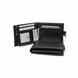 Leather Bifold Wallet - Black with RFID - Img 4