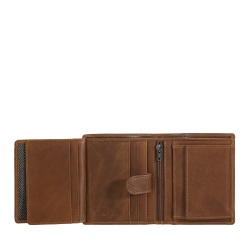 Nuvola Pelle Portafoglio Uomo in Pelle Piccolo con Portamonete – Portafoglio Compatto in Vera Pelle con Scomparti per Carte, Banconote, Zip Interna e Monete - Img 4