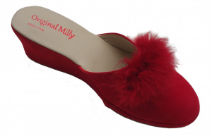 PANTOFOLA DONNA MILLY IN CAMOSCIO ARTIGIANALE MADE IN ITALY - Img 7