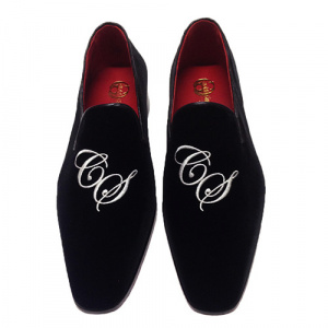 PANTOFOLE CHIUSE IN VELLUTO PERSONALIZZABILI CON INIZIALI GAROFALO GIANBATTISTA ARTIGIANALI MADE IN ITALY