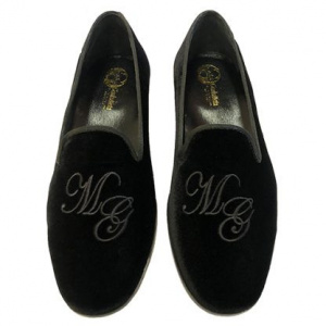 PANTOFOLE UOMO CHIUSE IN VELLUTO PERSONALIZZABILI CON INIZIALI GAROFALO GIANBATTISTA ARTIGIANALI MADE IN ITALY