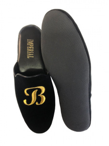 PANTOFOLE UOMO IN VELLUTO IMPERIAL PERSONALIZZABILI CON INIZIALI MADE IN ITALY - Img 3