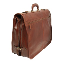 Porta-abiti in pelle-marrone