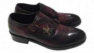 SCARPE LUSSO UOMO PERSONALIZZABILI STRINGATE IN PELLE CON FIBBIE GAROFALO GIANBATTISTA ARTIGIANALI MADE IN ITALY - Img 2