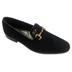 SCARPE UOMO DA CERIMONIA IN CAMOSCIO CON ACCESSORIO PERSONALIZZABILI CON INIZIALI GAROFALO GIANBATTISTA ARTIGIANALI MADE IN ITALY - Img 3