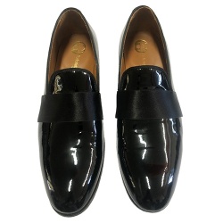 SCARPE UOMO DA CERIMONIA IN VERNICE CON FASCIA IN RASO GAROFALO GIANBATTISTA ARTIGIANALI MADE IN ITALY