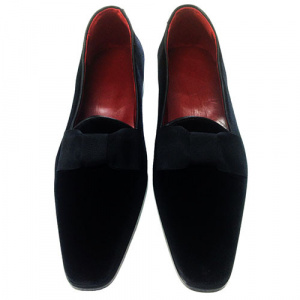 SCARPE UOMO IN VELLUTO CON PAPILLON PERSONALIZZABILI GAROFALO GIANBATTISTA ARTIGIANALI MADE IN ITALY