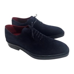 SCARPE UOMO STRINGATE IN CAMOSCIO GAROFALO GIANBATTISTA ARTIGIANALI MADE IN ITALY - Img 2