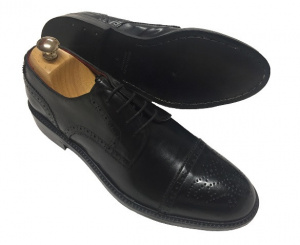 SCARPE UOMO STRINGATE IN PELLE GAROFALO GIANBATTISTA ARTIGIANALI MADE IN ITALY - Img 2