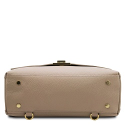 Silene - Borsa a mano in pelle convertibile a zaino - Img 4