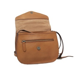 Borsa a tracolla di vitello pieno fiore-marrone coloniale - Img 4