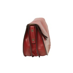 Borsa a tracolla di vitello pieno fiore-Rosso - Img 4