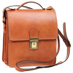 Borsa a tracolla in pelle. Marrone Coloniale - Img 2