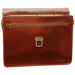 Cartella in Pelle per Laptop. Marrone - Img 4