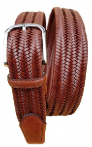 CINTURA UOMO 3,5 CM EXTRA LARGE ELASTICA IN CUOIO ORIONE BELTS ARTIGIANALE MADE IN ITALY - Img 2