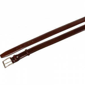 CINTURA UOMO 3,5 CM IN PELLE LUCIDA ORIONE BELTS ARTIGIANALE MADE IN ITALY - Img 2