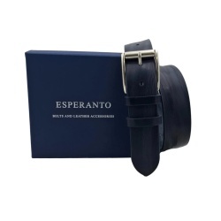 CINTURA UOMO 4 CM IN CUOIO DI TORO ORIONE BELTS ARTIGIANALE MADE IN ITALY - Img 4