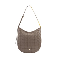 DUDU Borsa a Spalla Donna in Pelle Intrecciata – Elegante Borsa Hobo con Cerniera, Borsa a Tracolla in Vera Pelle con Manico Regolabile e Interni Capienti