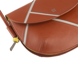 DUDU Borsa a Tracolla Donna in Vera Pelle – Borsetta Piccola con Chiusura a Patta Stile Tennis con Tracolla Regolabile e Interno Capiente - Img 4