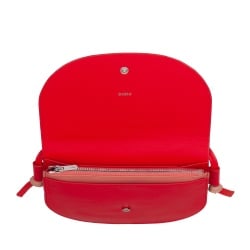 DUDU Borsa a Tracolla Donna Piccola in Pelle, Borsetta Design Sottile Compatta con Chiusura a Bottone, Tracolla Regolabile - Img 4