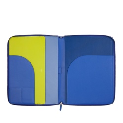 DUDU Cartella Portadocumenti A4 in Pelle Portablocco da Ufficio Cartellina Porta Tablet iPad Multicolore con Zip