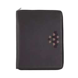 DUDU Cartella Portadocumenti A4 in Pelle Portablocco da Ufficio Cartellina Porta Tablet iPad Multicolore con Zip