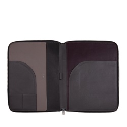 DUDU Cartella Portadocumenti A4 in Pelle Portablocco da Ufficio Cartellina Porta Tablet iPad Multicolore con Zip - Img 3
