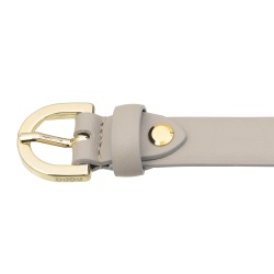 DUDU Cintura da Donna Sottile in Pelle Morbida, H 20mm, Made in Italy, Elegante, Regolabile Accorciabile - Img 3