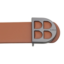 DUDU Cintura Uomo Reversibile in Vera Pelle Bicolore, Made in Italy, Double Face, H 35mm, con Fibbia Personalizzata - Img 4