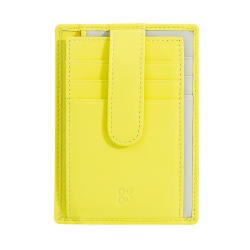 DUDU Porta Carte di Credito in Pelle Multicolore Sottile Slim Uomo Donna con 9 Slot e Chiusura di Sicurezza
