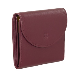 DUDU Portafoglio Donna in Pelle Vera Morbida Piccolo, Tasche Portacarte, Porta Banconote, Cerniera Posteriore per Monete, Portafogli RFID con Chiusura a Bottone Colorato - Img 4