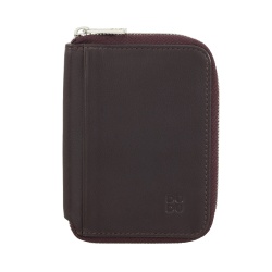 DUDU Portafoglio Uomo Piccolo Pelle Morbida con Zip, Portafoglio Mini Ultra Compatto con Cerniera, Porta Banconote, Porta Carte e Tessere