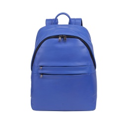 DUDU Zaino in Pelle Uomo Donna Porta PC fino a 15,6” MacBook 16 Pollici, Zaino da Viaggio 20 Litri, Zaino Ufficio Lavoro dal Design Essenziale Elegante