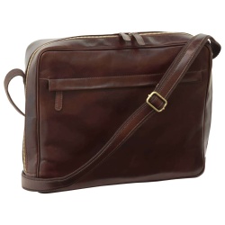 Messenger in vacchetta. Marrone Scuro