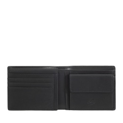 Nuvola Pelle Portafoglio Uomo in Pelle con Portamonete – Elegante Portafogli Classico con Scomparti Porta Carte, Tasca a Retina e Doppio Vano Banconote