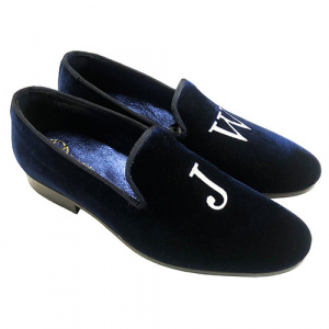 PANTOFOLE CHIUSE IN VELLUTO PERSONALIZZABILI CON INIZIALI GAROFALO GIANBATTISTA ARTIGIANALI MADE IN ITALY - Img 2