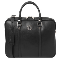 Prato - Borsa porta computer da donna in pelle saffiano